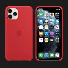 iPhone 11 Pro Max Silicone Case-Red