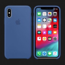 iPhone X Silicone Case — Delft Blue