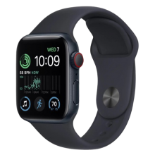 AApple Watch SE 2 44mm GPS + LTE, Midnight Aluminum Case with Midnight Sport Band (MNPY3)