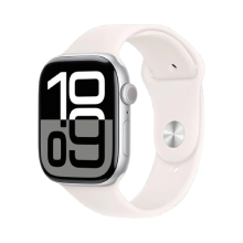 Apple Watch Series 10 42mm Silver Aluminum Case with Light Blush Sport Band 2024