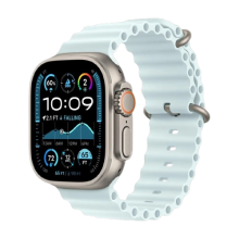 Apple Watch Ultra 2 49mm GPS + LTE Titanium Case with Ice Blue Ocean Band