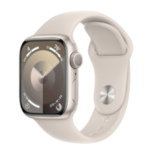 Apple Watch Series 9 41mm Starlight Aluminum Case with Starlight Sport Band