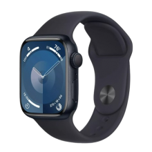 Apple Watch Series 9 45mm Midnight Aluminum Case with Starlight Sport Band (Open Box)