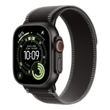 Apple Watch Ultra 3 GPS + LTE, 49mm Black Titanium Case with Black/Charcoal Trail Loop - M/L (MF1H4)