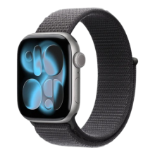 Apple Watch Series 11 GPS, 46mm Space Gray Aluminum Case with Dark Gray Sport Loop