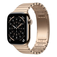 Apple Watch Series 11 GPS, 46mm Gold Titanium Case with Gold Link Bracelet